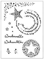 Silikonstempel Nr.735, Weihnachten, Sterne, Texte