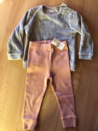 Kleiderset Pulli Leggings, neu Grösse 86 Biobaumwolle