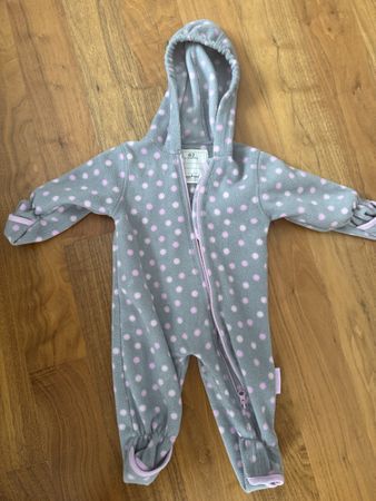 Playshoes Fleece Overall Gr.62, Grau/Pink, Top Zustand!