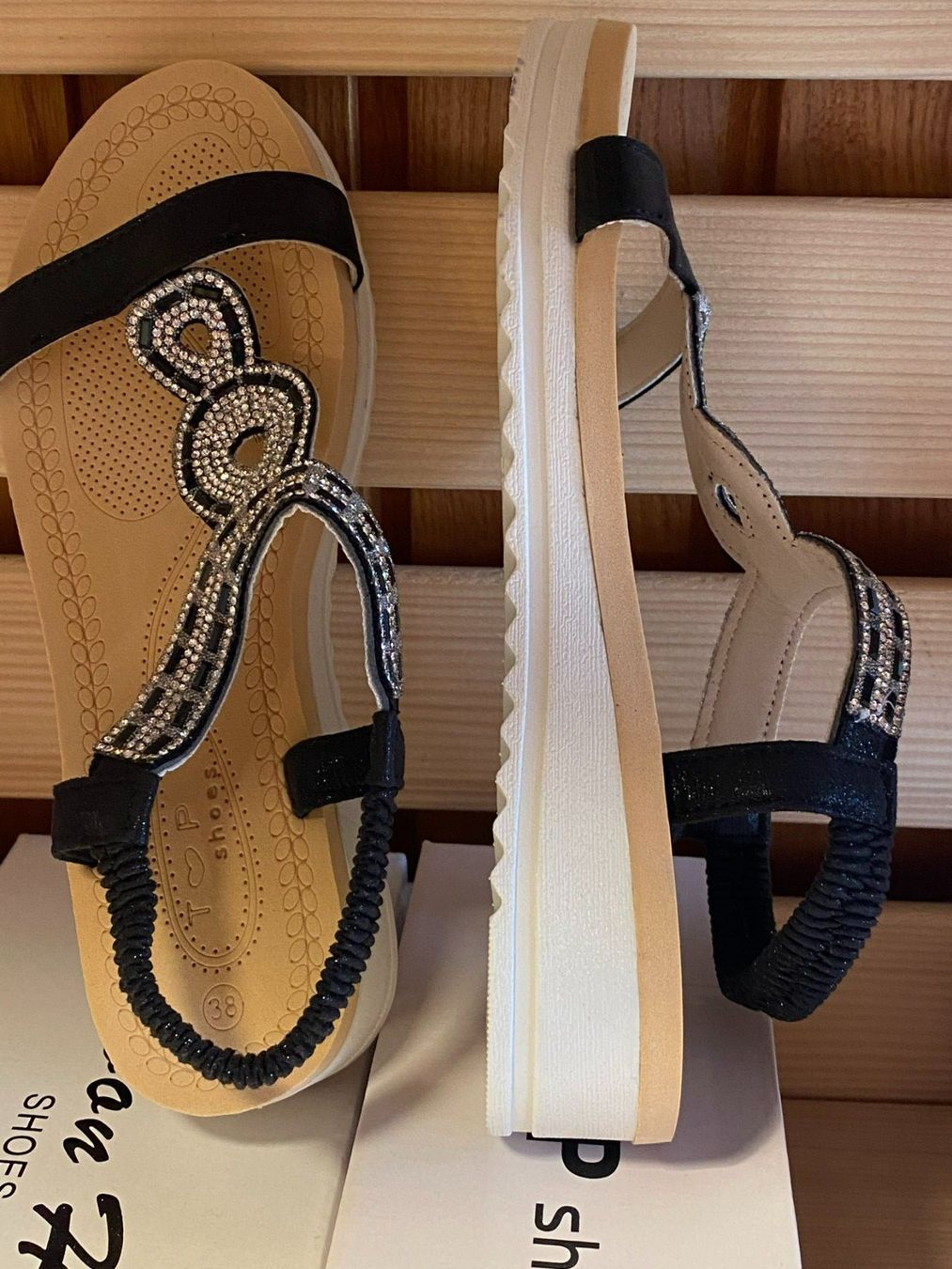 Damenschuhe: DAMEN SANDALEN,SCHWARZ-SILBER – Neu und originalverpackt aus Meienried von ManuelaBoutique 6