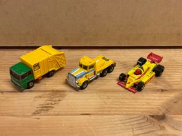 Konvolut 11: 3 vintage MATCHBOX Spielzeug Autöli 80er Jahre