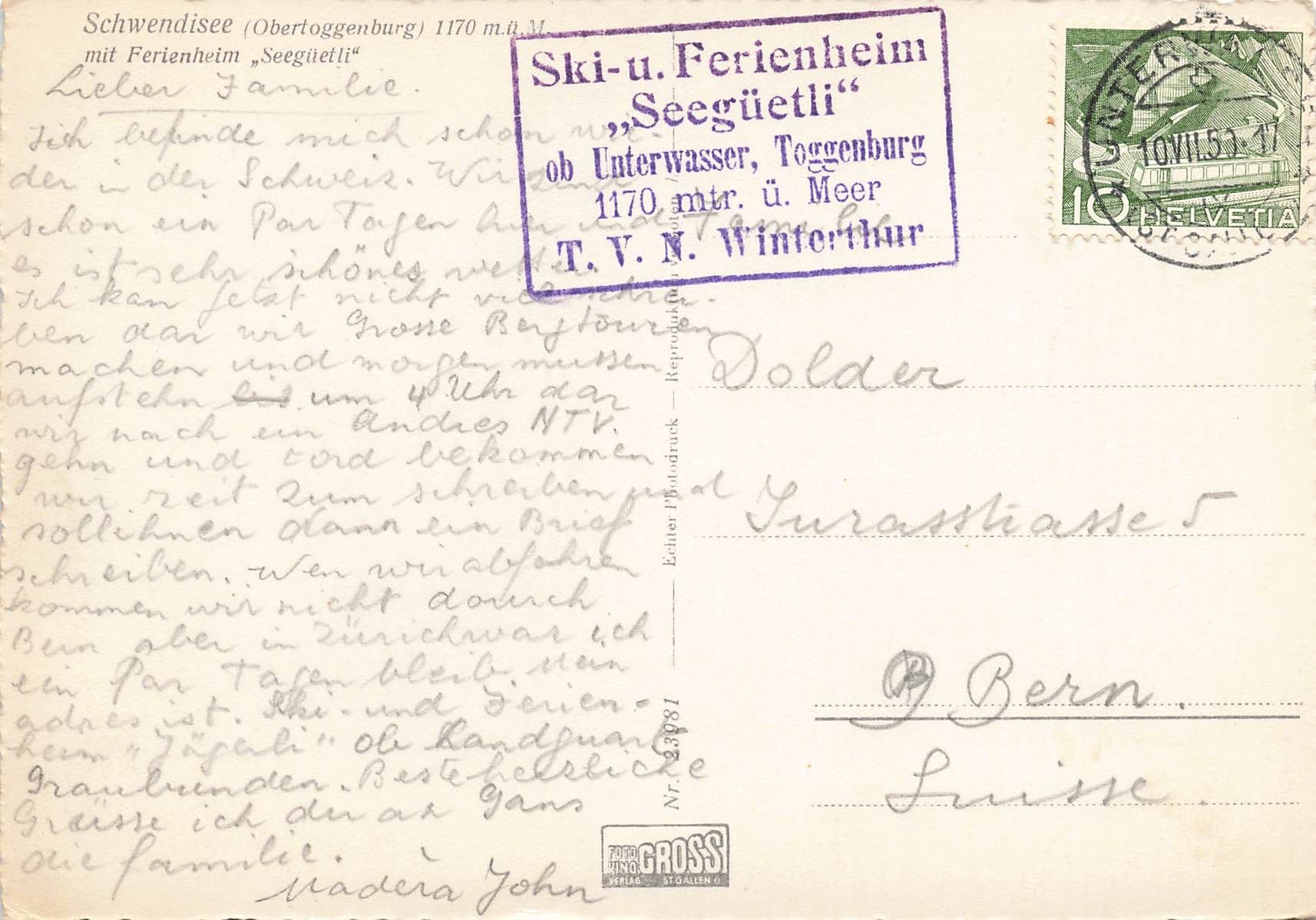 Cartoline postali: Schwendisee obertoggenburg G – Usato da Biasca venduto da Blenio71 1