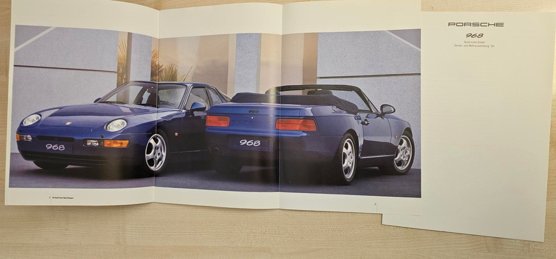 Porsche Documenti: Porsche 968 ,cabrio Prospekt 1993 – Usato da Reinach AG venduto da 911356 2