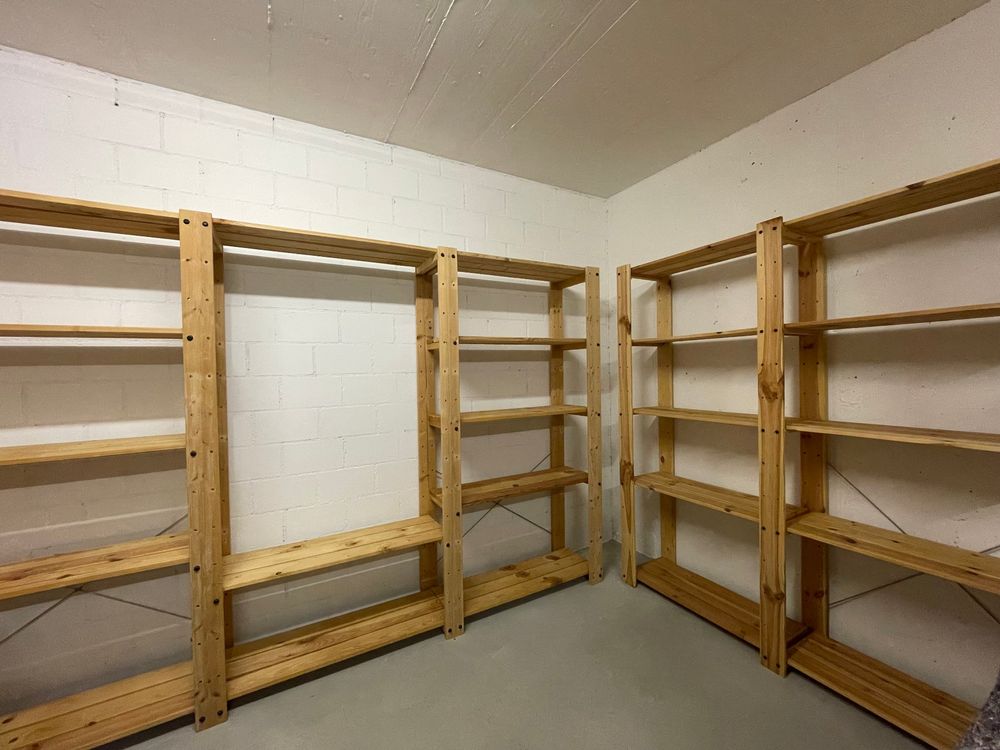 Kellerregale Holz, 2 x 2 Elemente und 1 x 3 Elemente Kaufen auf Ricardo