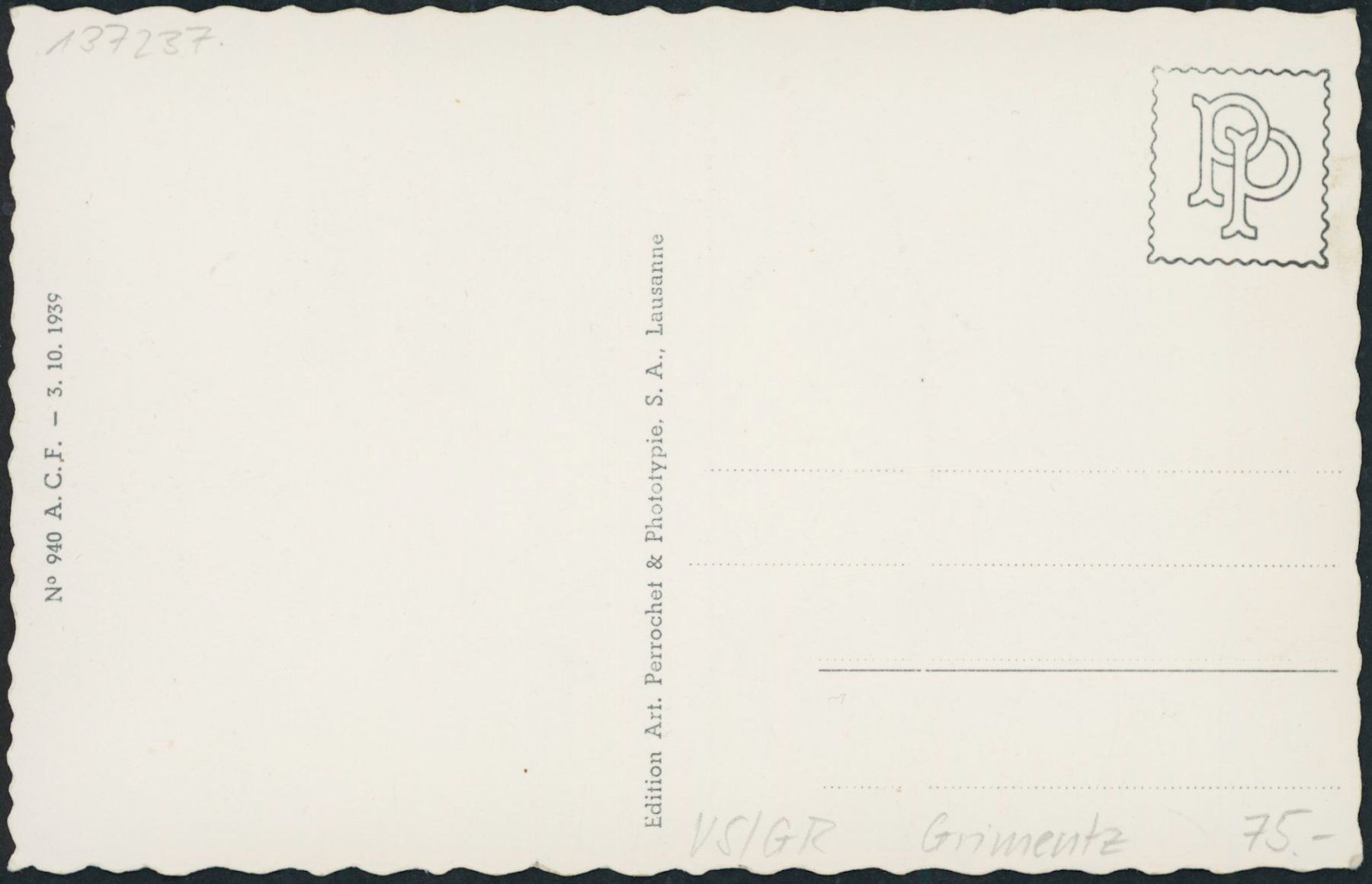 Cartoline postali: VS Grimentz – Nuovo (secondo la descrizione) da Schindellegi venduto da stationary 1