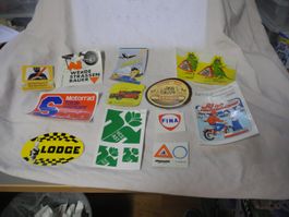 KONVOLUT: DIVERSE AUFKLEBER  DECALS  STICKER  WERBUNG
