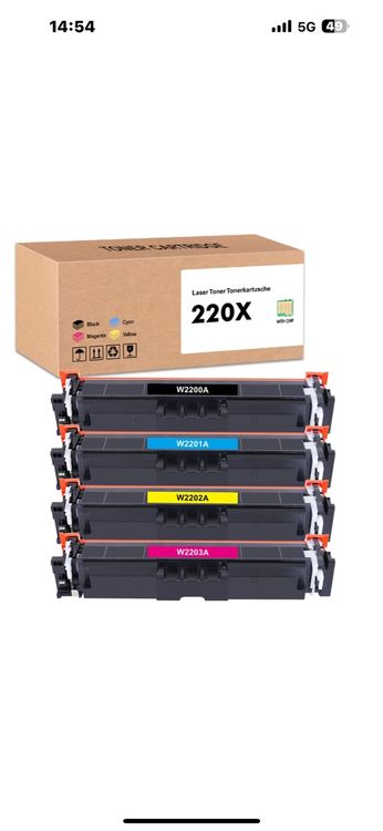 Palmtree 220X 220A Toner Set Kompatibel mit HP 220A 220X 220 für W2200A W2201A W2202A W2203A