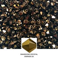 Swarovski 5328 – Crystal Dorado, 4 mm, 40 Stück