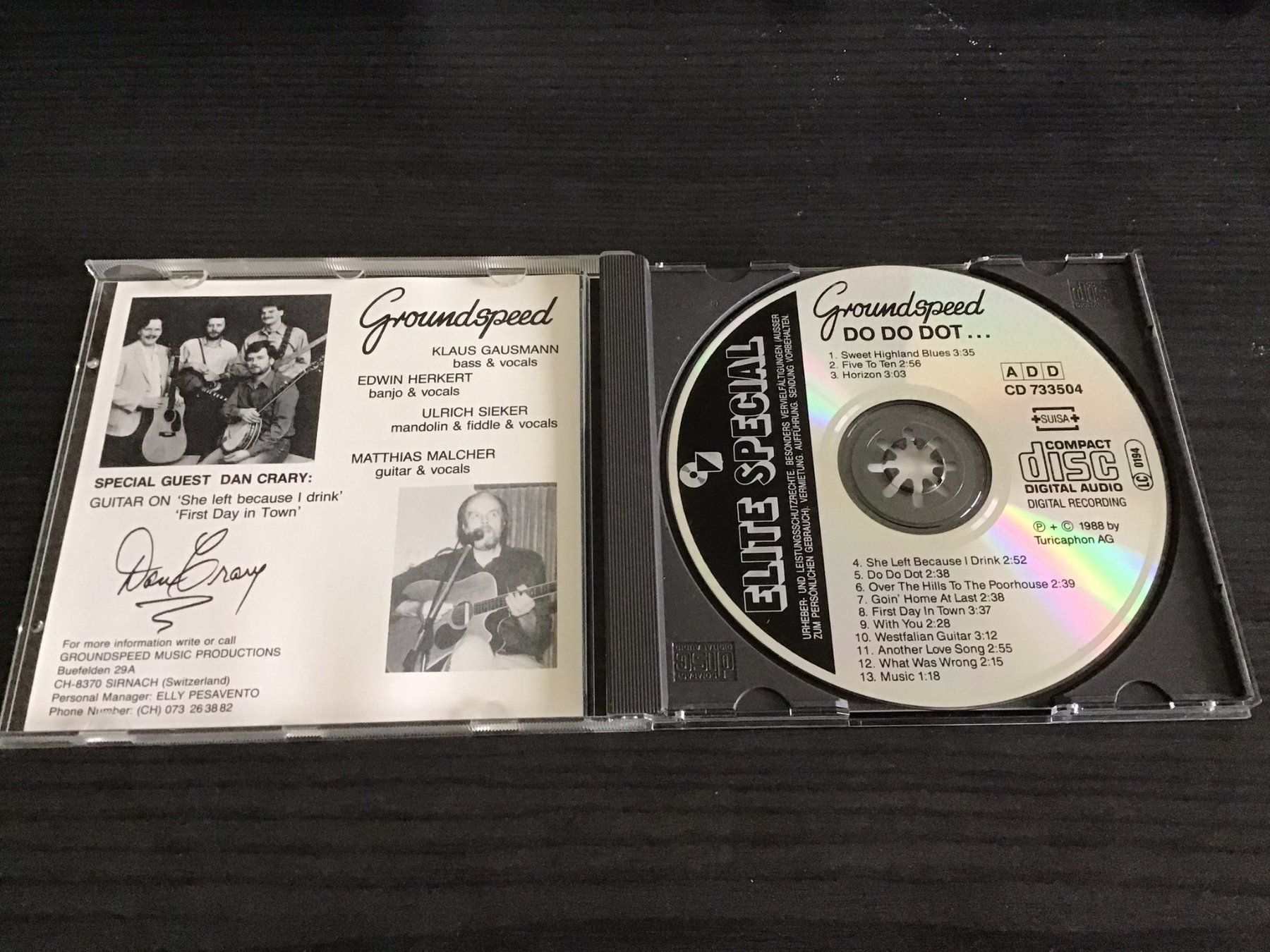 CD: CD Groundspeed - Do Do Dot... (1988) Swiss Bluegrass – Usato da Kreuzlingen venduto da Dennis2004 1