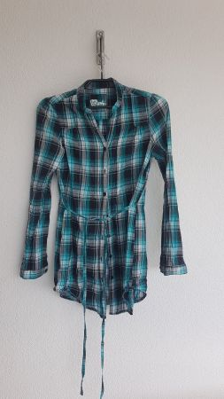 Bluse Ruby Tuesday karo blau/türkis/schwarz XS