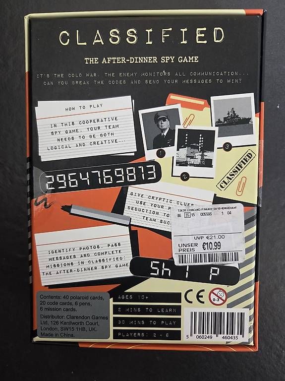 Spiele: Classified Brettspiel – Gebraucht aus Bern von deb_t8fl 1