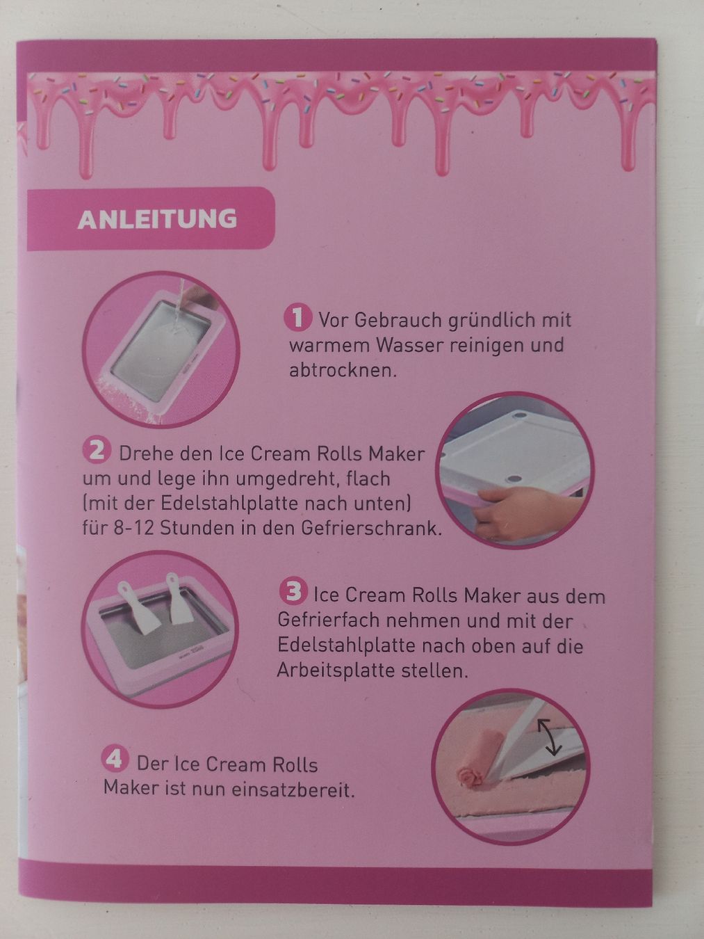 Elettrodomestici da cucina: Stoneline Eisrollen Platte pink - UVP 38CHF – Nuovo (secondo la descrizione) da Wangen b. Olten venduto da SecondStory4u 4
