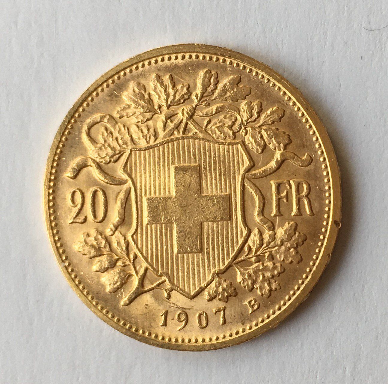 Tutti le monete: 1907 20 Franken Goldvreneli vz – Usato da Kirchberg SG venduto da Helveticus00