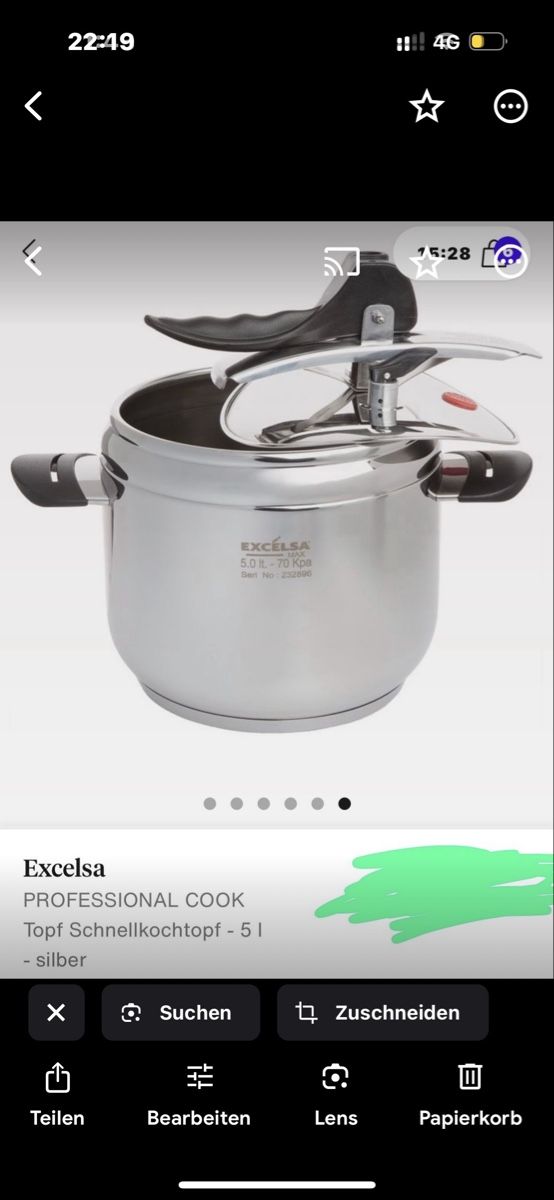 Pentole: Excelsa Schnellkochtopf, 5 Liter - neu – Nuovo (secondo la descrizione) da Bürglen TG venduto da cikadaga