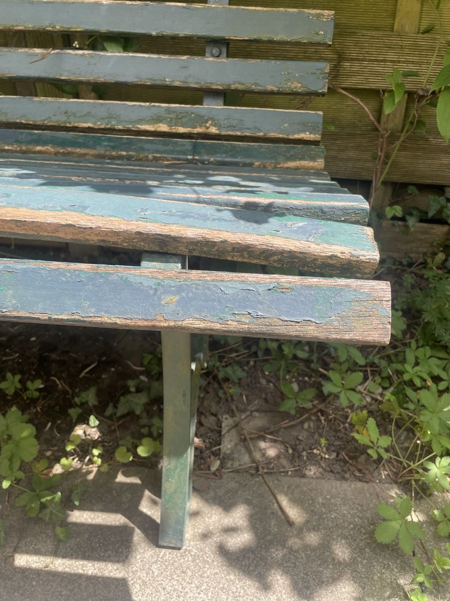Panchine: Gartenbank mit Gusseisenfüssen – Usato da Zürich venduto da upton1971 3