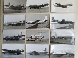 12 x Fotos von Flugzeugen (v.a. Militär) (Aviatik Lot 3)