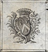 Ex-libris héraldique Antoine-Félix-Joseph de MUYSSART 18e s.