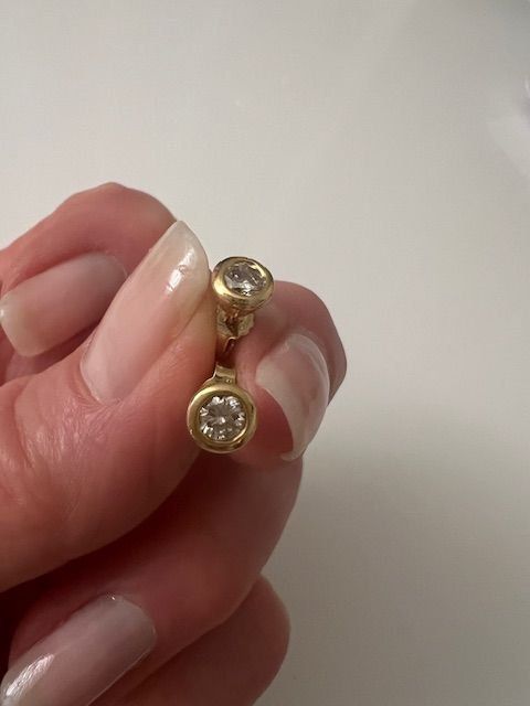 Orecchini pendenti & Orecchini a lobo: Ohrstecker GG 750 mit Diamanten – Nuovo (secondo la descrizione) da Walenstadt venduto da ricamul 5