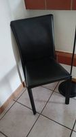 Set 4 Sedie da Pranzo Moderne in Ecopelle Nera