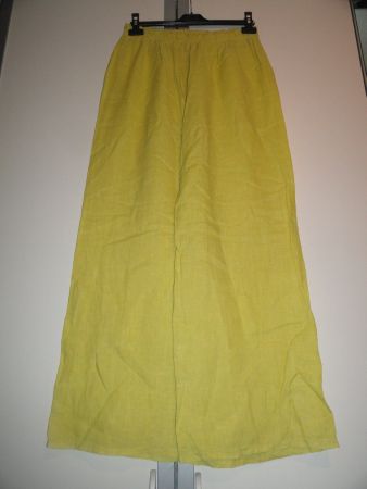 100% LEINEN HOSE MIT RUNDUM GUMMIZUG GR. M/L ***