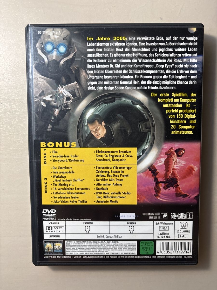 Tutti i DVDs: Final Fantasy: Die Mächte in dir - 2 DVDs, (2805)  – Usato da Ruswil venduto da Slivio_ 1