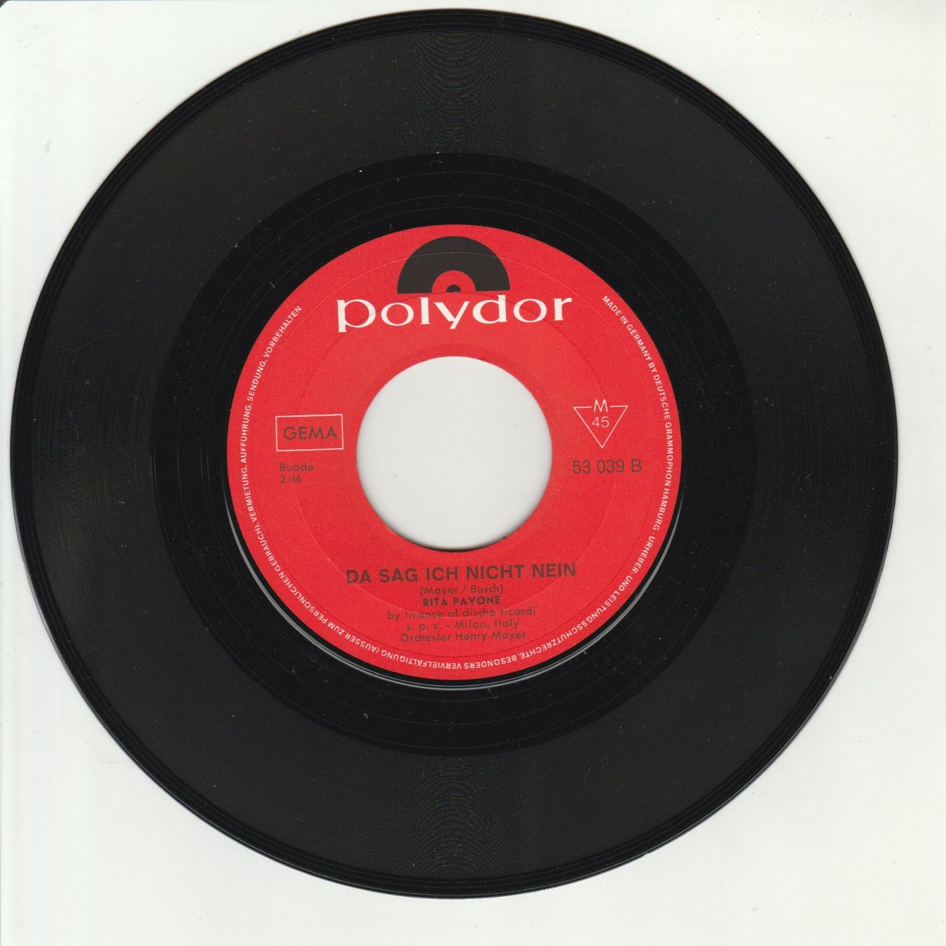 Schallplatten: Rita Pavone - Arrivederci Hans 7" Vinyl 1968 – Gebraucht aus Tübach von JamesStone 3