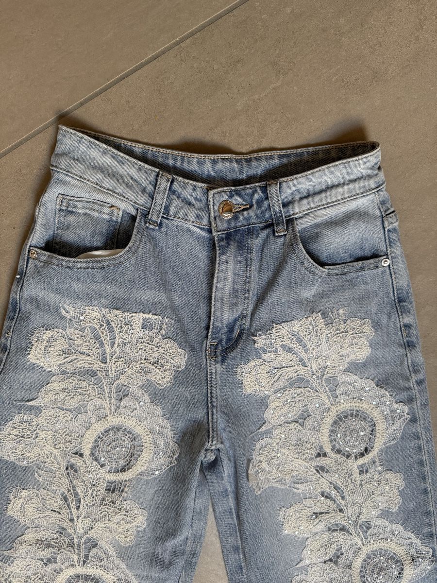 Jeans: Elastische Bohojeans mit Spitzen – Neu (gemäss Beschreibung) aus Sigriswil von ck56 2