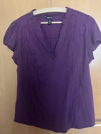 H&M MAMA Chemise rayée violette taille L bon état