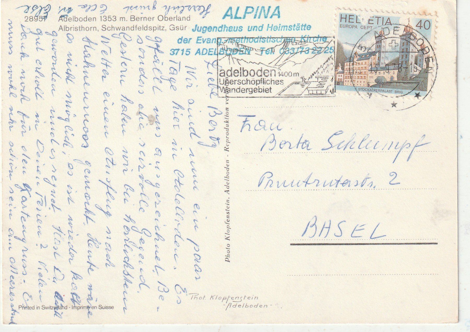 Cartoline postali: Adelboden – Usato da Lumbrein venduto da made02 1