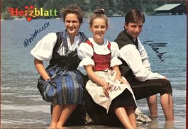 Herzblatt Autogramm signiert Foto 10x15cm 1980er