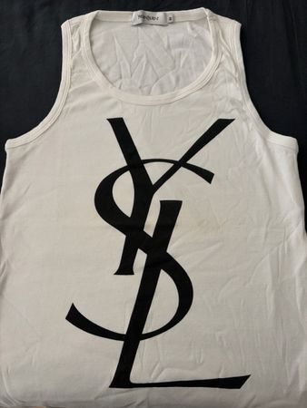 Yves Saint Laurent Tanktop weiss Grösse M Baumwolle