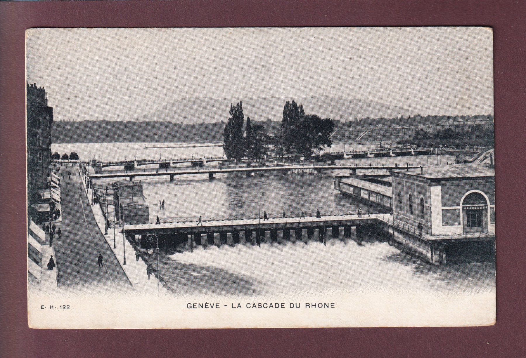 Cartoline postali: GENEVE - Cascade du Rhône – Usato da Pully venduto da nicecards