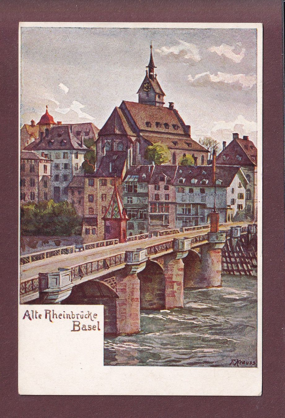 Cartes postales: BASEL - Alte Rheinbrücke – D'occasion à Pully par nicecards