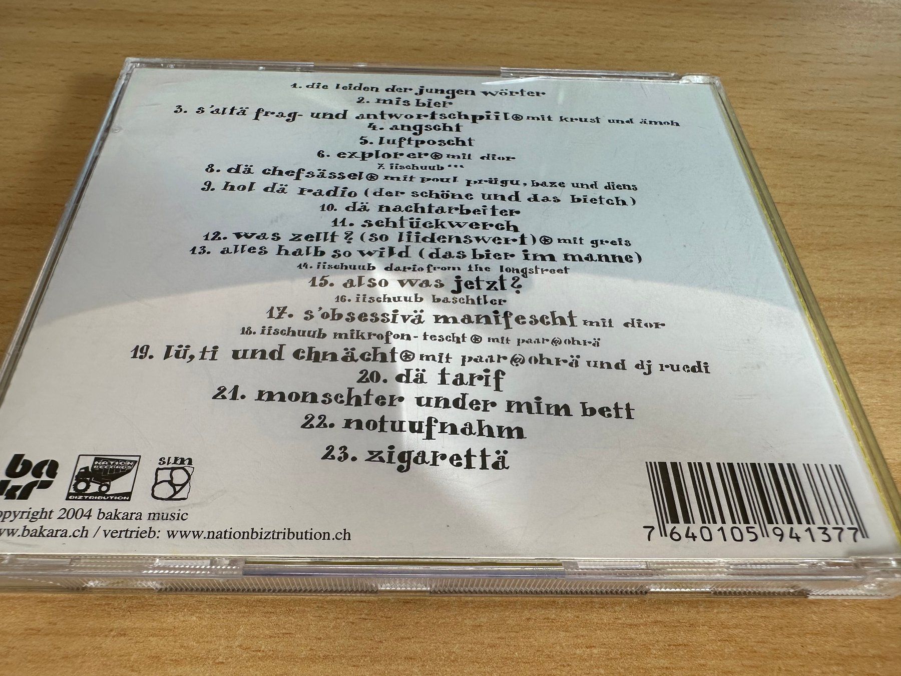 CD: Tinguely dä Chnächt – Mis Bier – Usato da Rikon im Tösstal venduto da Alpenmutz 1