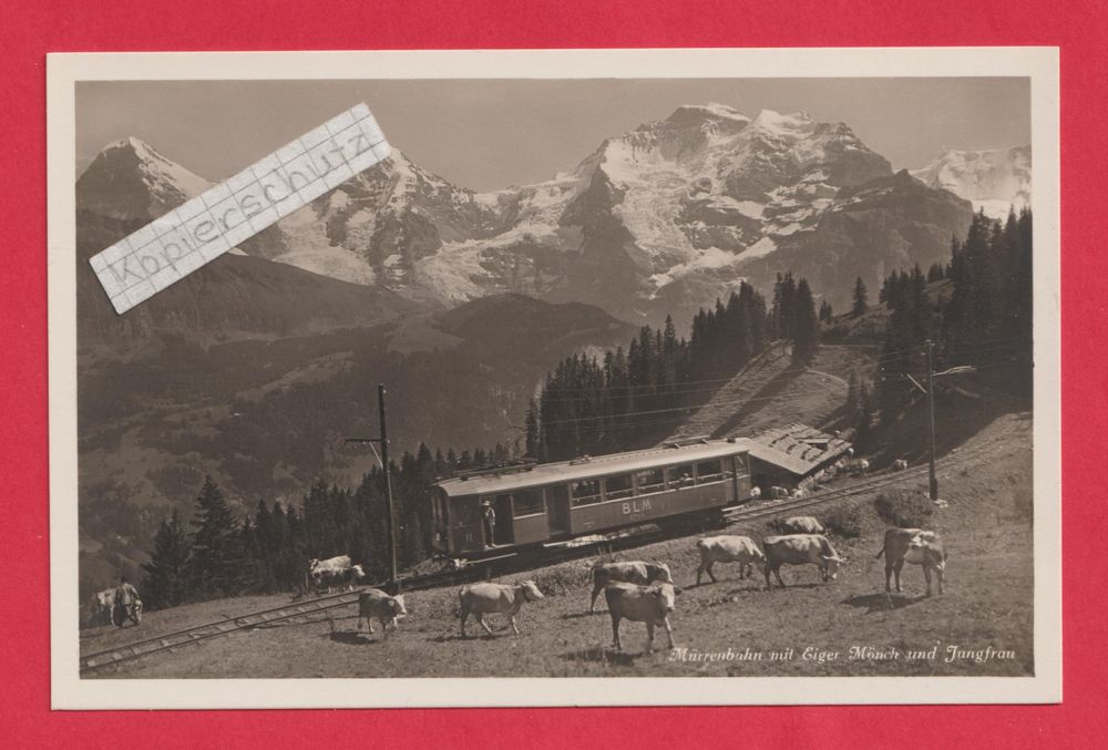 Eisenbahn: Mürrenbahn (BE) mit Eiger Mönch und Jungfrau (Gebraucht) in ...