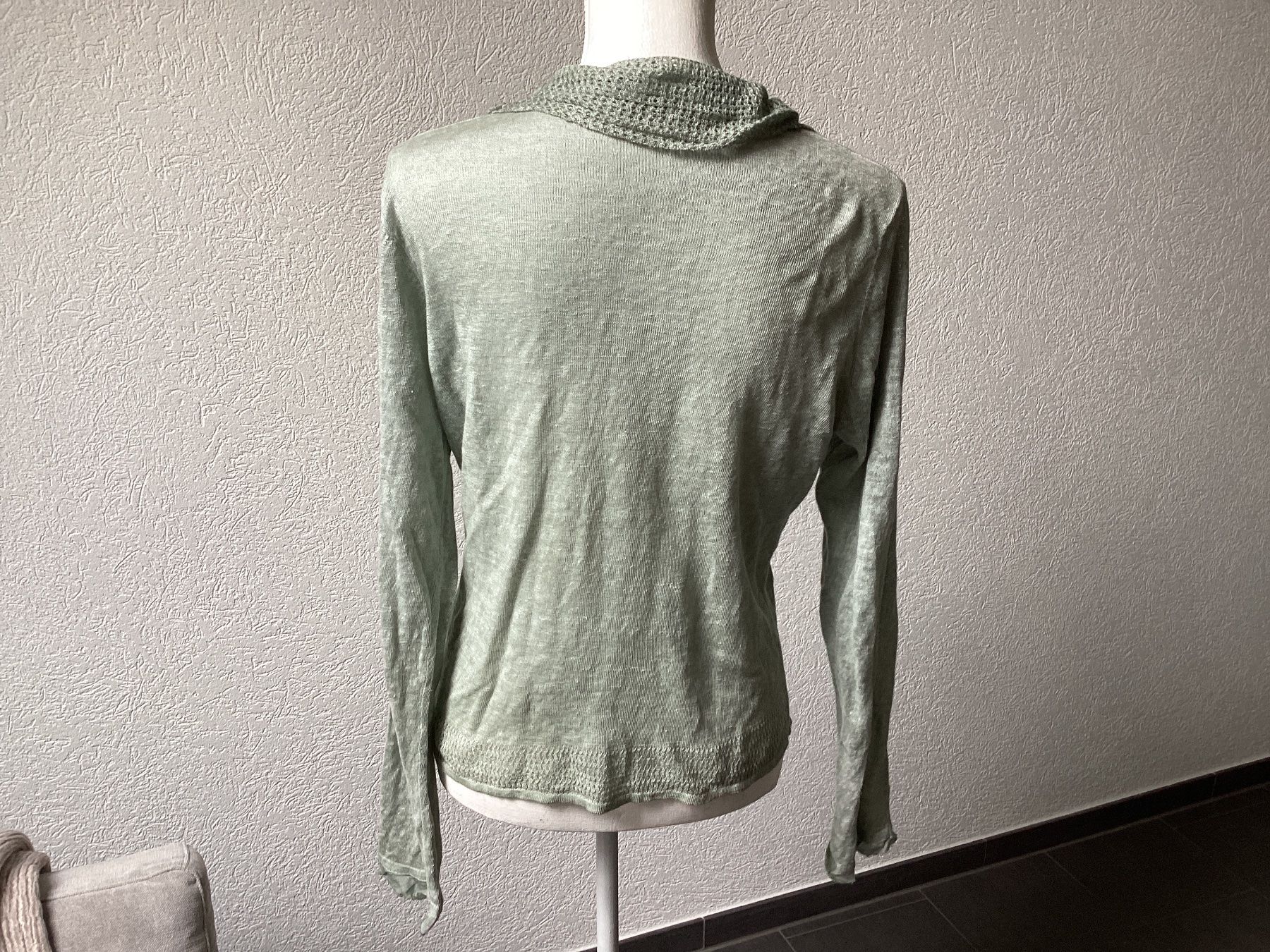 Nile Giacche: NILE wunderschönes Strickjacke Damen hellgrün Gr. S Leinen – Usato da Homberg b. Thun venduto da Homata 3