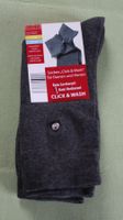 2 Paar Socken Click&Wash anthrazit Gr. 39-42 NEU