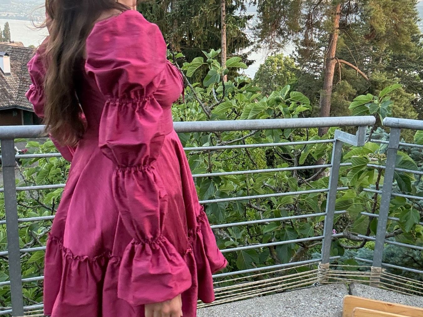 Vestiti: Kleid 100% Dupionseide hangeschneidert – Usato da Herrliberg venduto da ramonabattiston 6