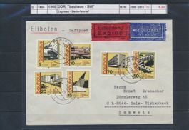1980 DDR, "bauhaus  - Stil", Bedarfsbrief