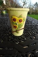 cache-pot Sonnenblume Terrakotta terre cuite tournesol