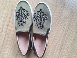 Cool fashion Sneaker Skateboard Olivgrün Gr 37