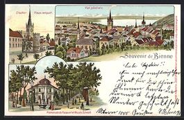 Litho Biel, Zeitglockenturm u. alte Stad