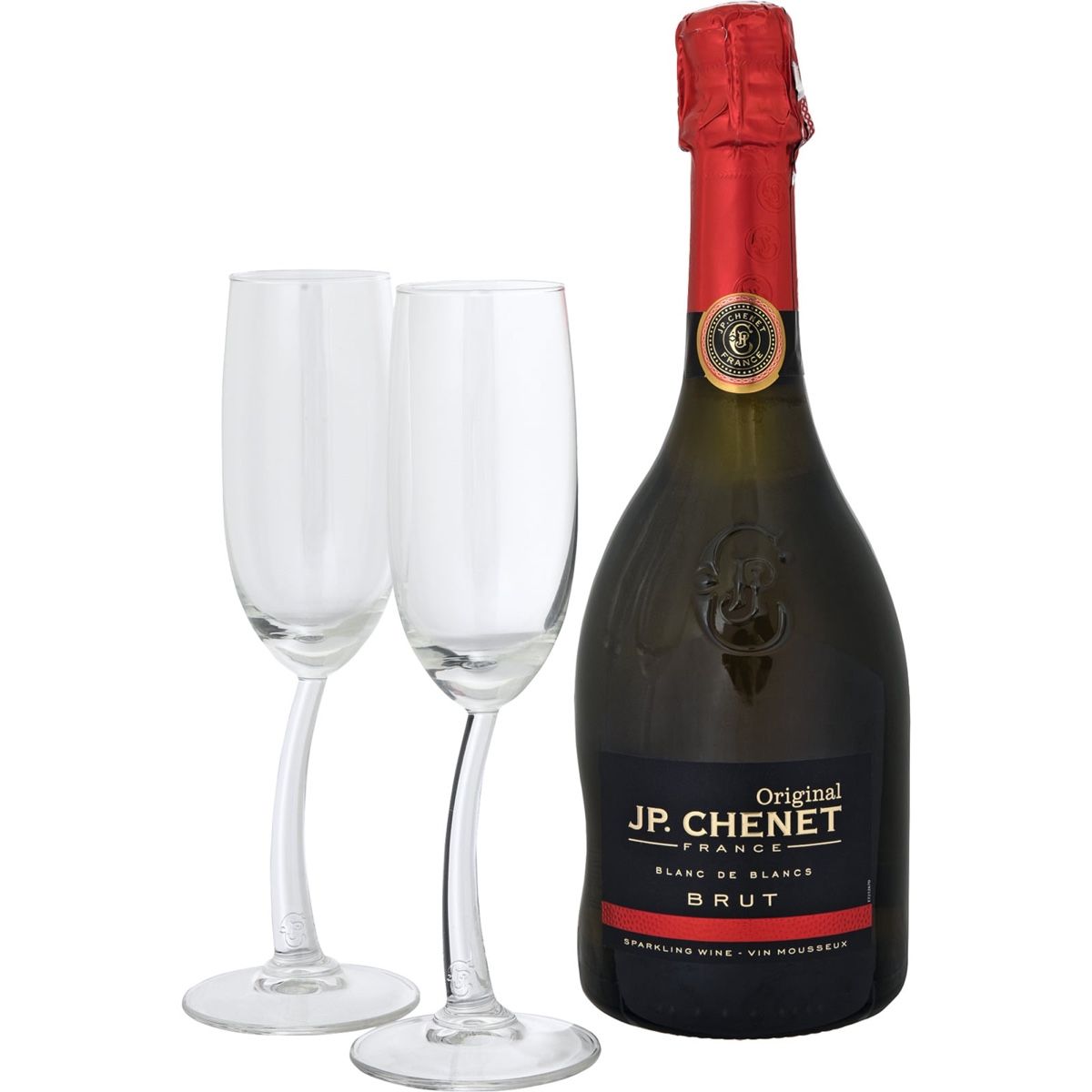 Vino: Geschenk Box J.P. Chenet Brut 75 cl + 2 Gläser Schaumwein – Usato da Diepoldsau venduto da Ganthammer