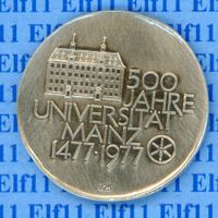 DEm___0.00 1977 500 Jahre Universität Mainz stgl Medaille