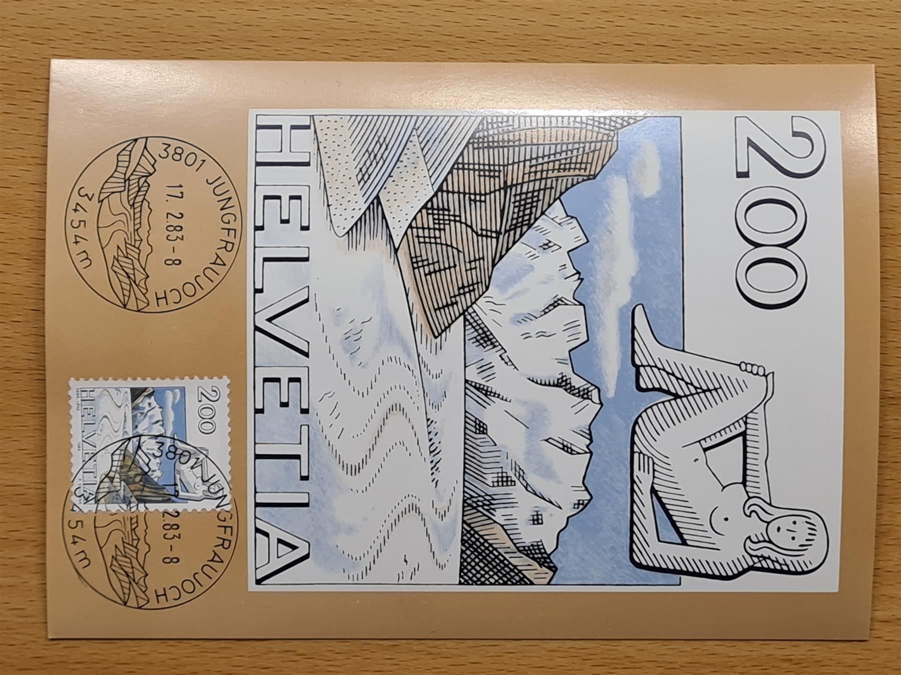 Alle Briefmarken: Maximumkarte Jungfrau 688 ab 1.-- – Gebraucht aus Buttikon SZ von Marcelr