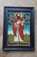 Gerahmtes Bild Apostel Thomas, Antik, Holzrahmen, Top Zustan