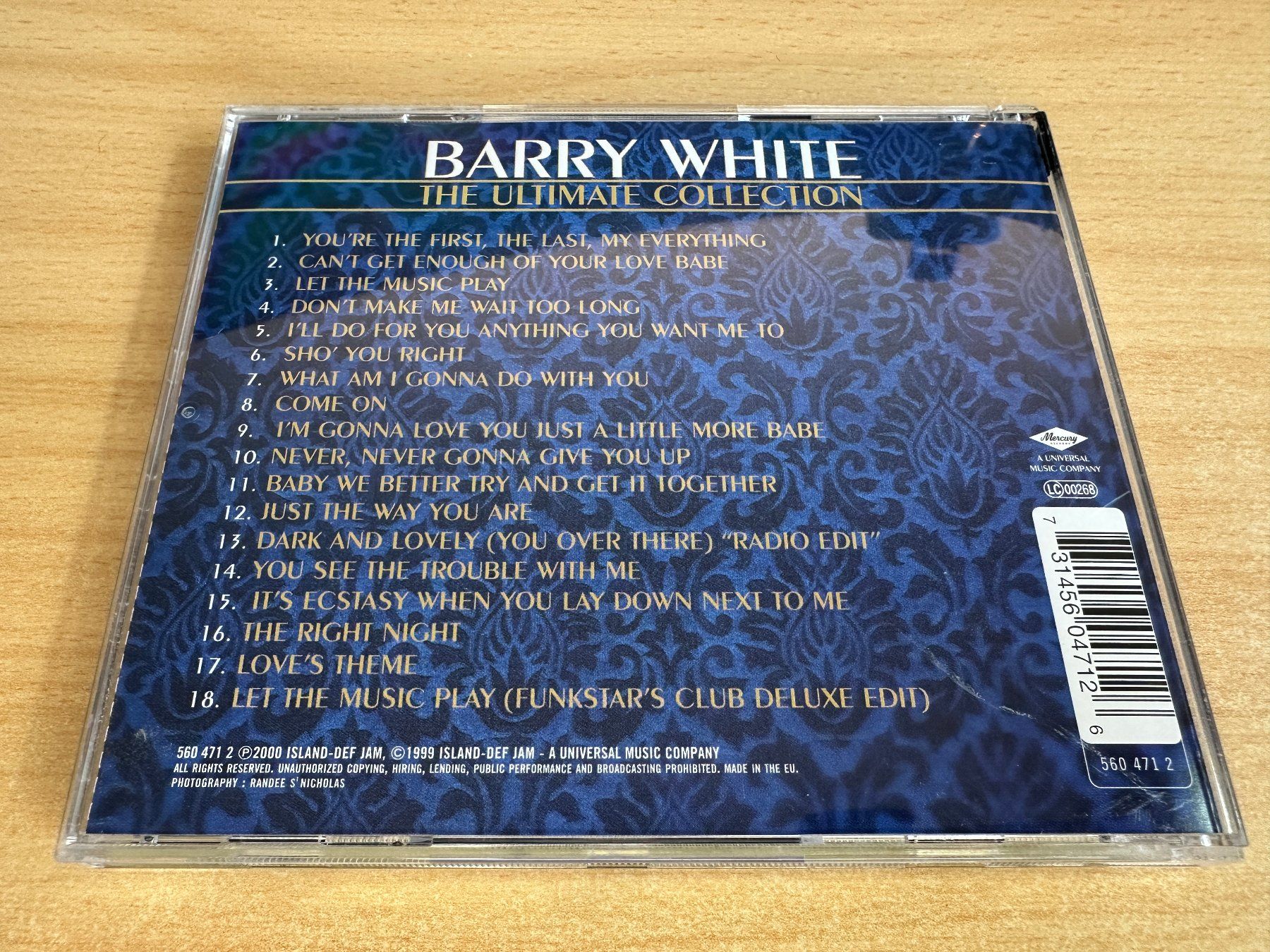 CDs: T5 Barry White – The Ultimate Collection – Gebraucht aus Rikon im Tösstal von Alpenmutz 1