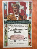 Alte Anerkennungskarte, Schützenverein, 1932, Rarität! 
