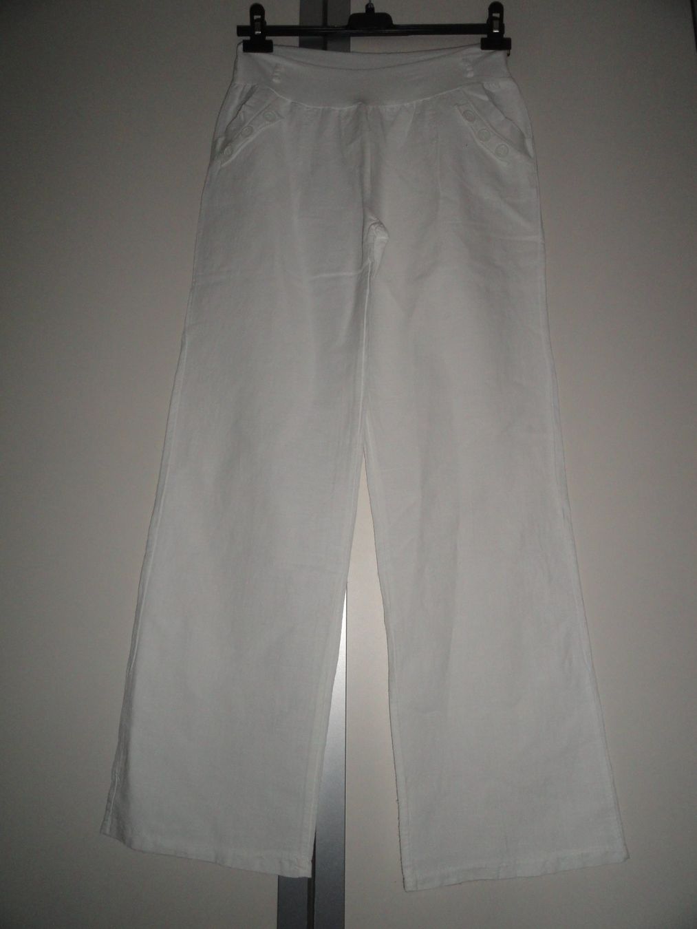 100% LEINEN HOSE MIT DEHNBAREM BUND ! GR. M *** | Kaufen auf Ricardo
