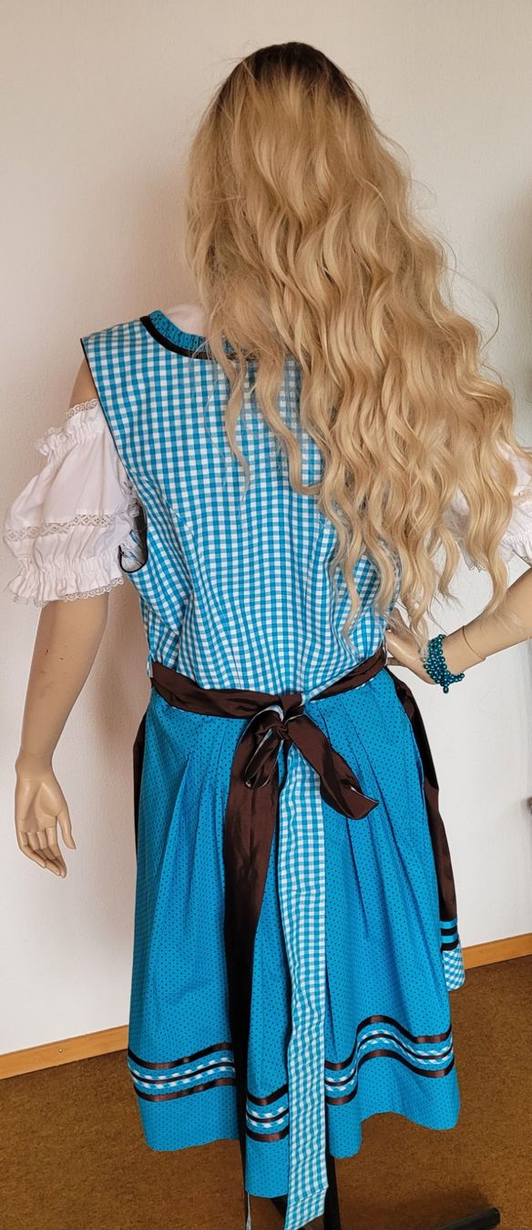 Kleider: Dirndl von Landhaus hellblau kariert Gr.44 – Neu (gemäss Beschreibung) aus SCHÜBELBACH von CoKaHa 1